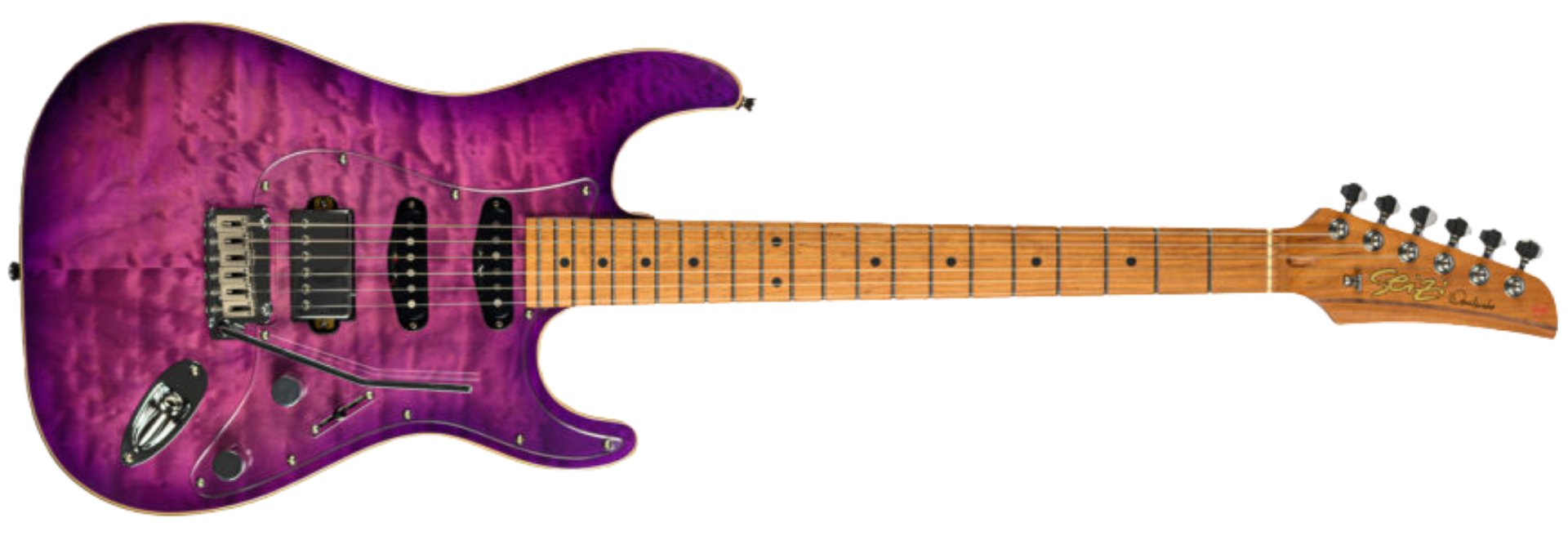 Guitarra Seizi Katana Musashi Plus Isabella Ozielzinho Signature HSS Purple Burst