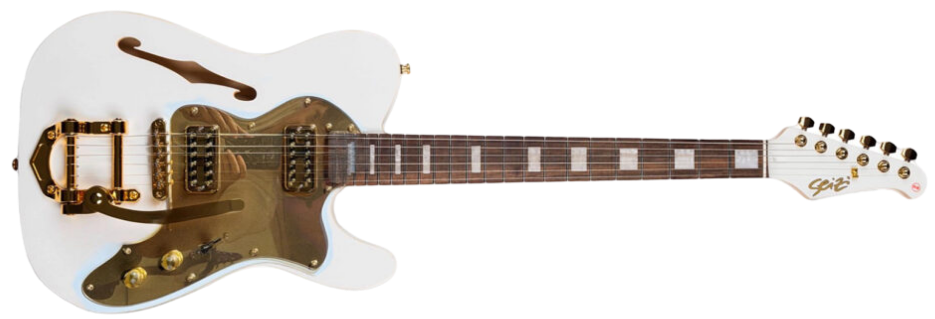 Guitarra Seizi Vintage Origami White Gold Juliana Vieira