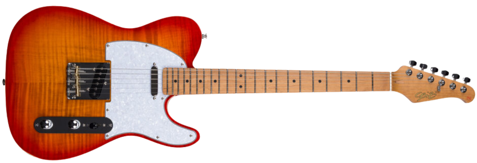 Guitarra Seizi Vintage Saitama Plus Flamed Cherry Burst