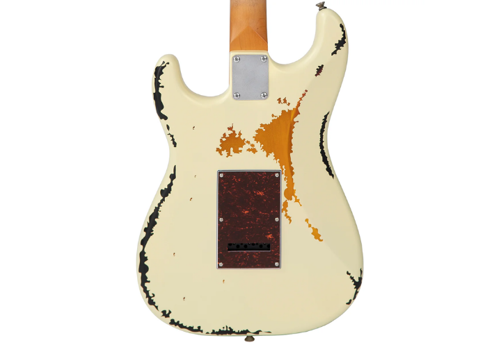 Corpo Destressed White On Sunburst com Placa 3 Camadas