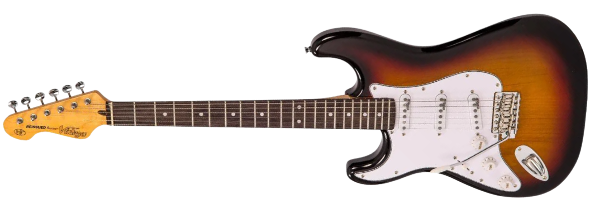 Guitarra Vintage Reissued LV6SSB Strato Canhoto Sunburst