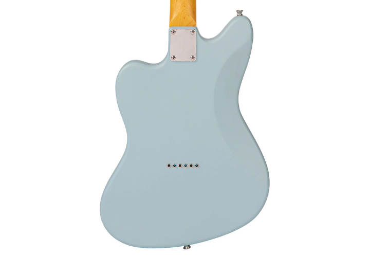 Guitarra Vintage Reissued Jaguar Hardtail Satin Blue Corpo Offset