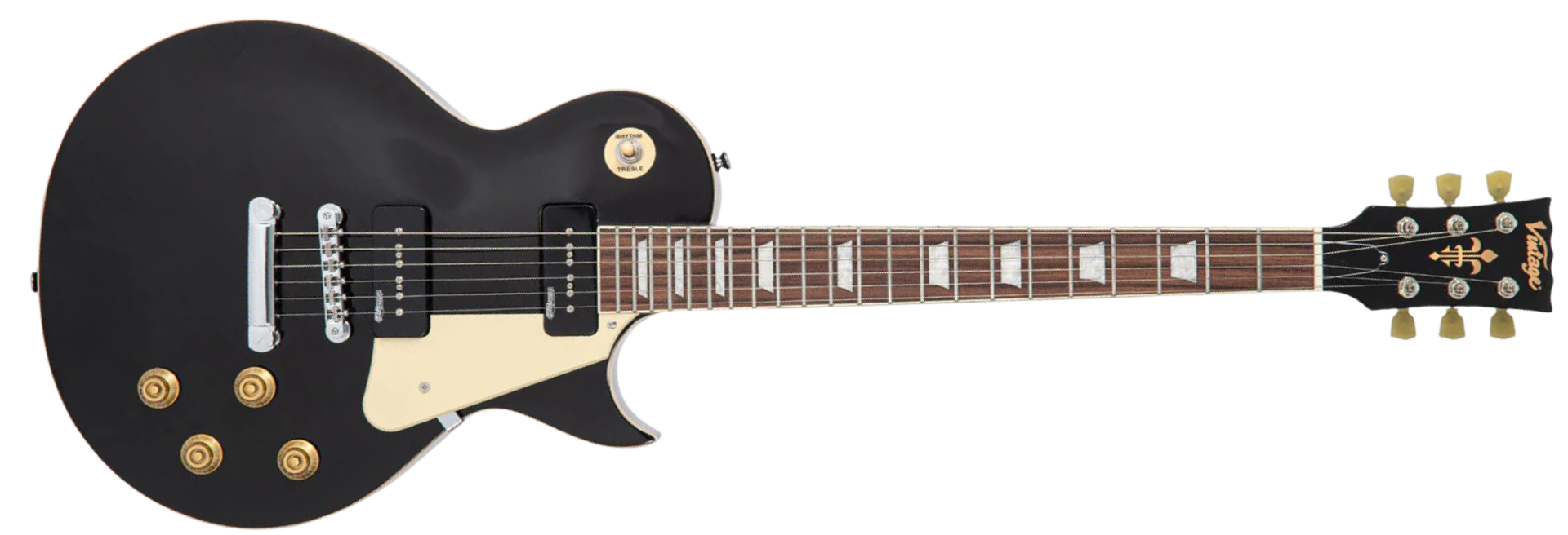 Guitarra Vintage V100P Reissued Gloss Black