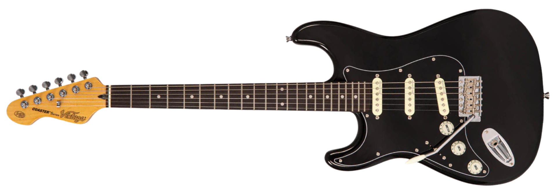 Guitarra Canhota Vintage V60 Coaster Series Gloss Black