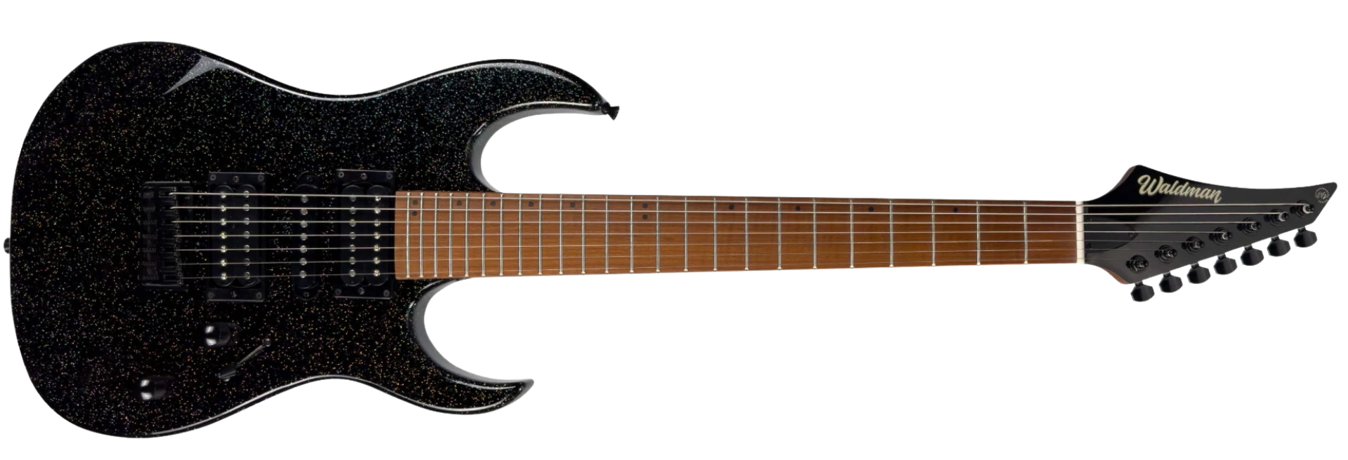 Guitarra Waldman WIGR187 SPBK Sparkle Black 7 Cordas