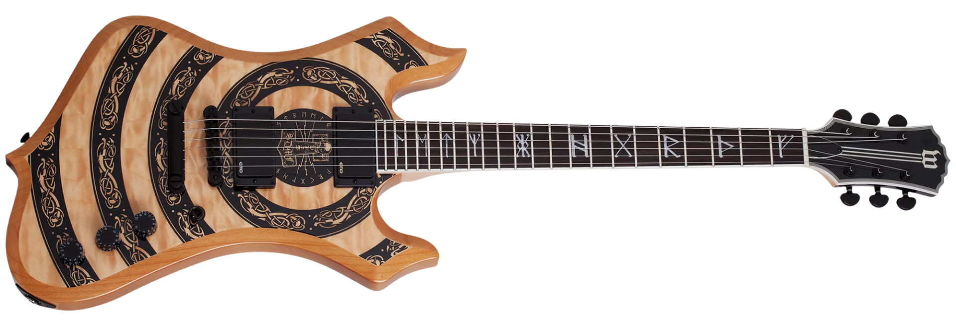 Guitarra Wylde Audio Nomad Norse Dragon Raw Top