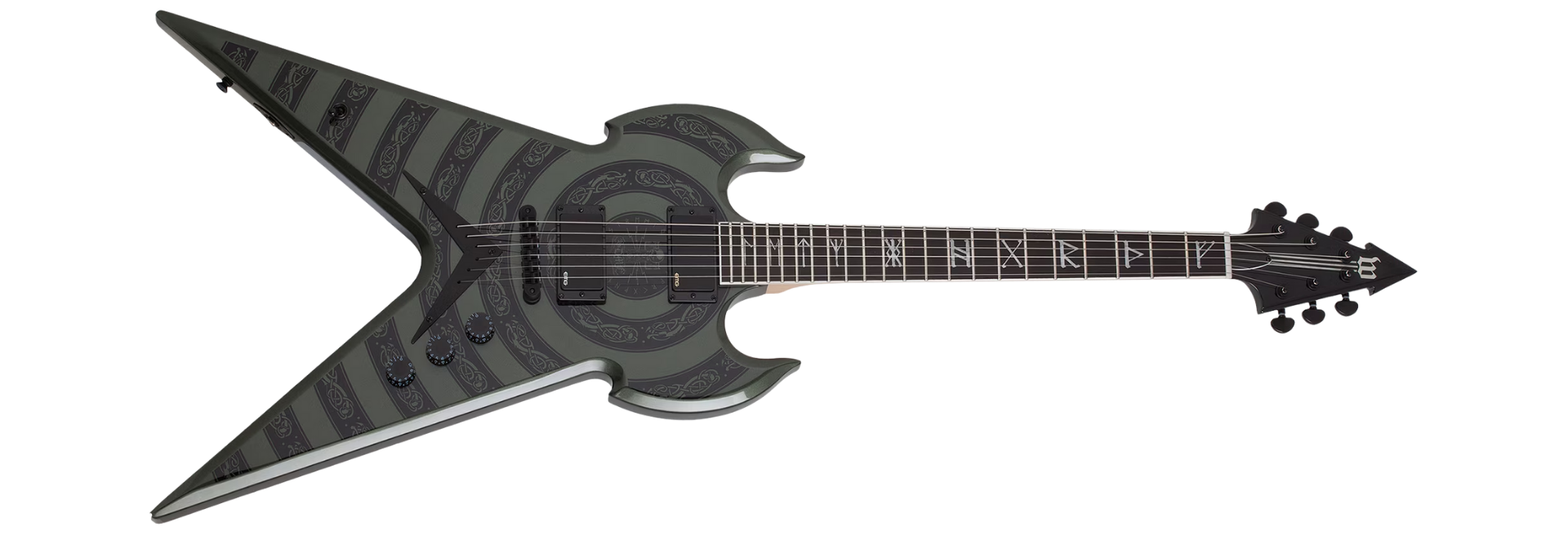 Guitarra Wylde Audio Warhammer NT Norse Dragon Bullseye Metallic Green