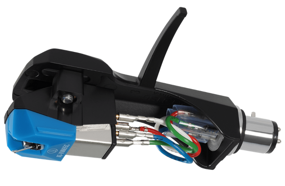 Kit Cápsula Audio-Technica AT-VM95C/H com Agulha Cônica 0.6 mil e Cabeçote AT-HS6BK