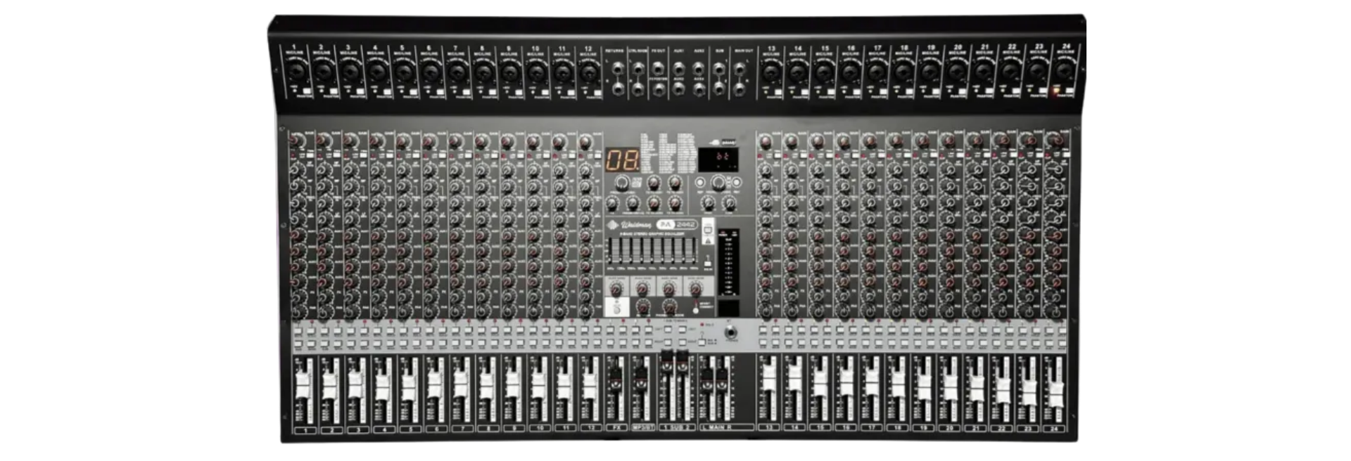 Mesa de Som Waldman PA-2442 24 Canais Profissional com USB e Bluetooth