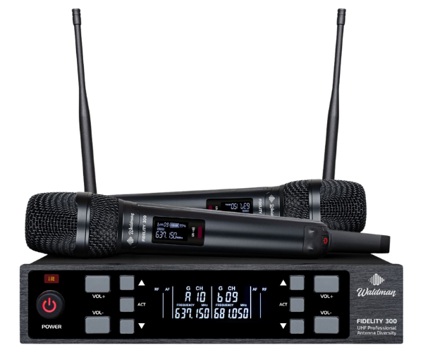 Microfone Duplo Sem Fio Waldman Fidelity 300