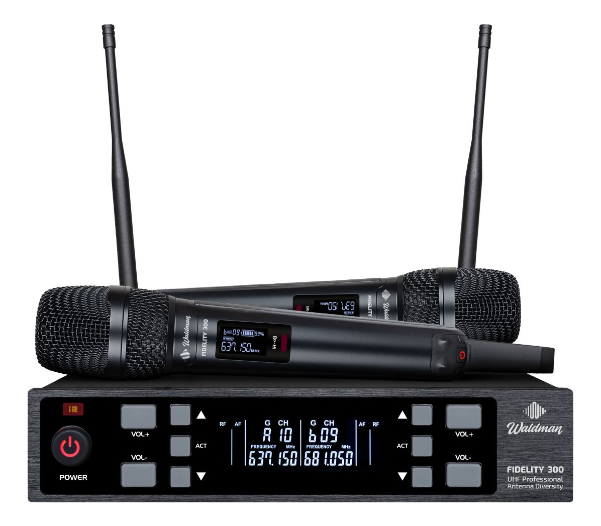 Microfone Duplo Sem Fio Waldman Fidelity 300