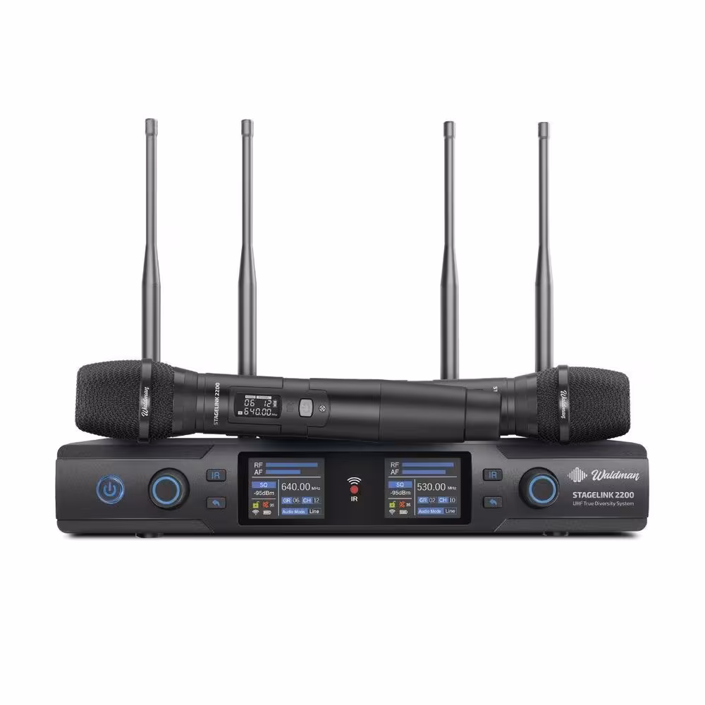 Microfone Sem Fio Duplo Waldman WSL-2200/640