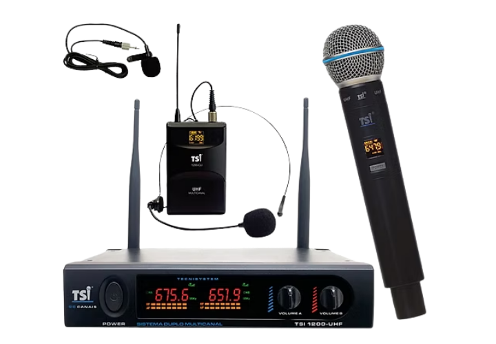 Microfone Sem Fio TSI 1200 CLI UHF