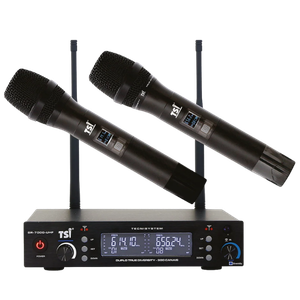 Microfone Sem Fio TSI-BR-7000-UHF Duplo