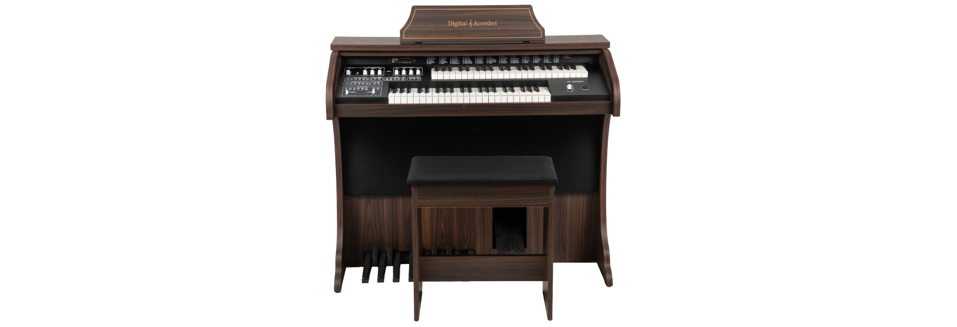 Órgão Digital Acordes 2D Marrom
