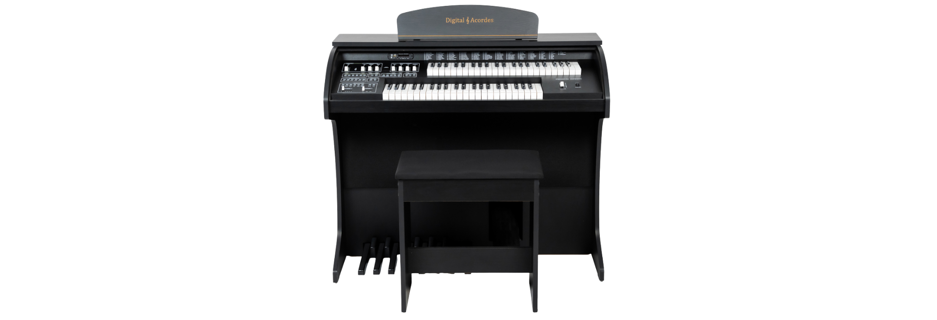 Órgão Digital Acordes Premium Preto Fosco