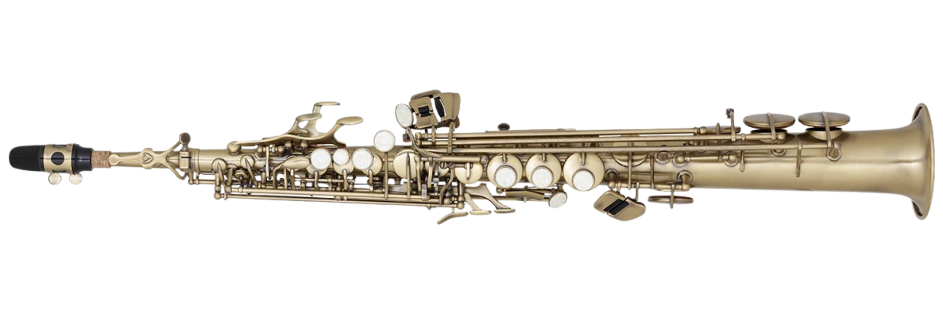 Saxofone Soprano Ônix Chaves Douradas Black Lacado