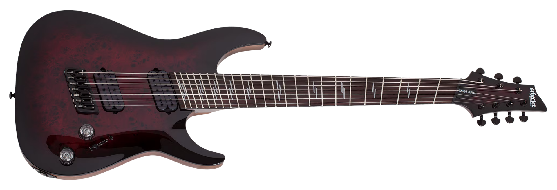 Schecter Omen Elite-7 MS Black Cherry Burst