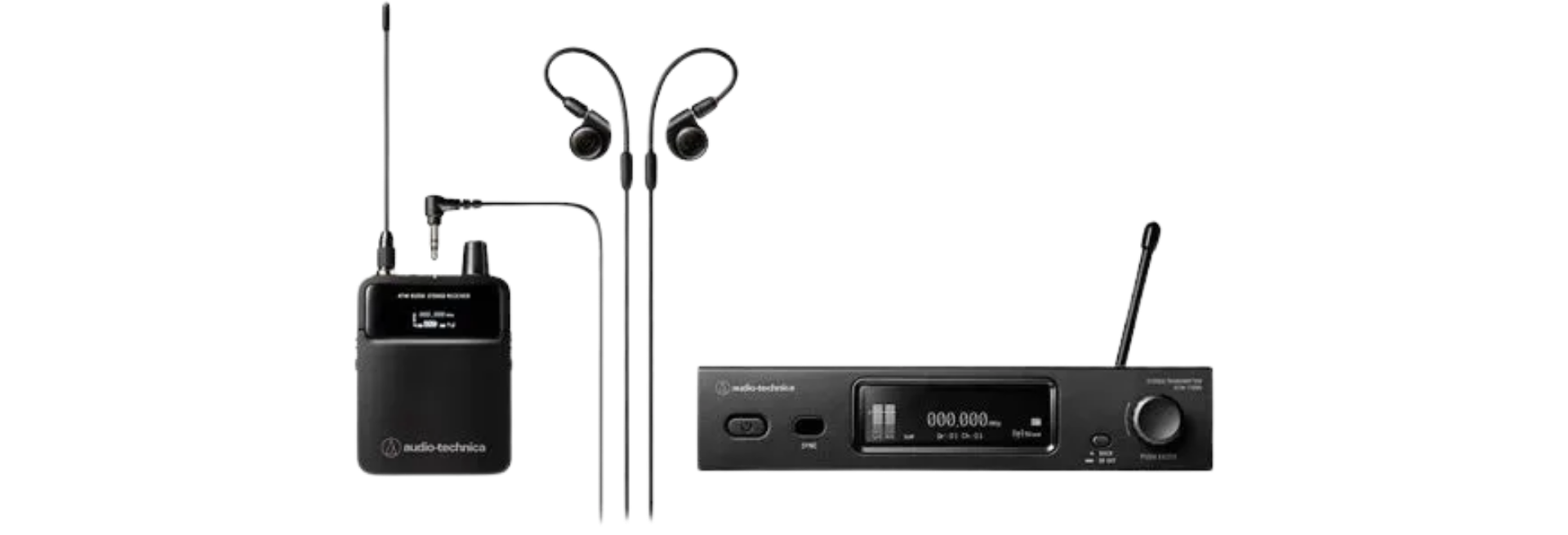 Sistema de Monitor In-Ear Wireless Audio-Technica ATW-3255DF2 3000 Series