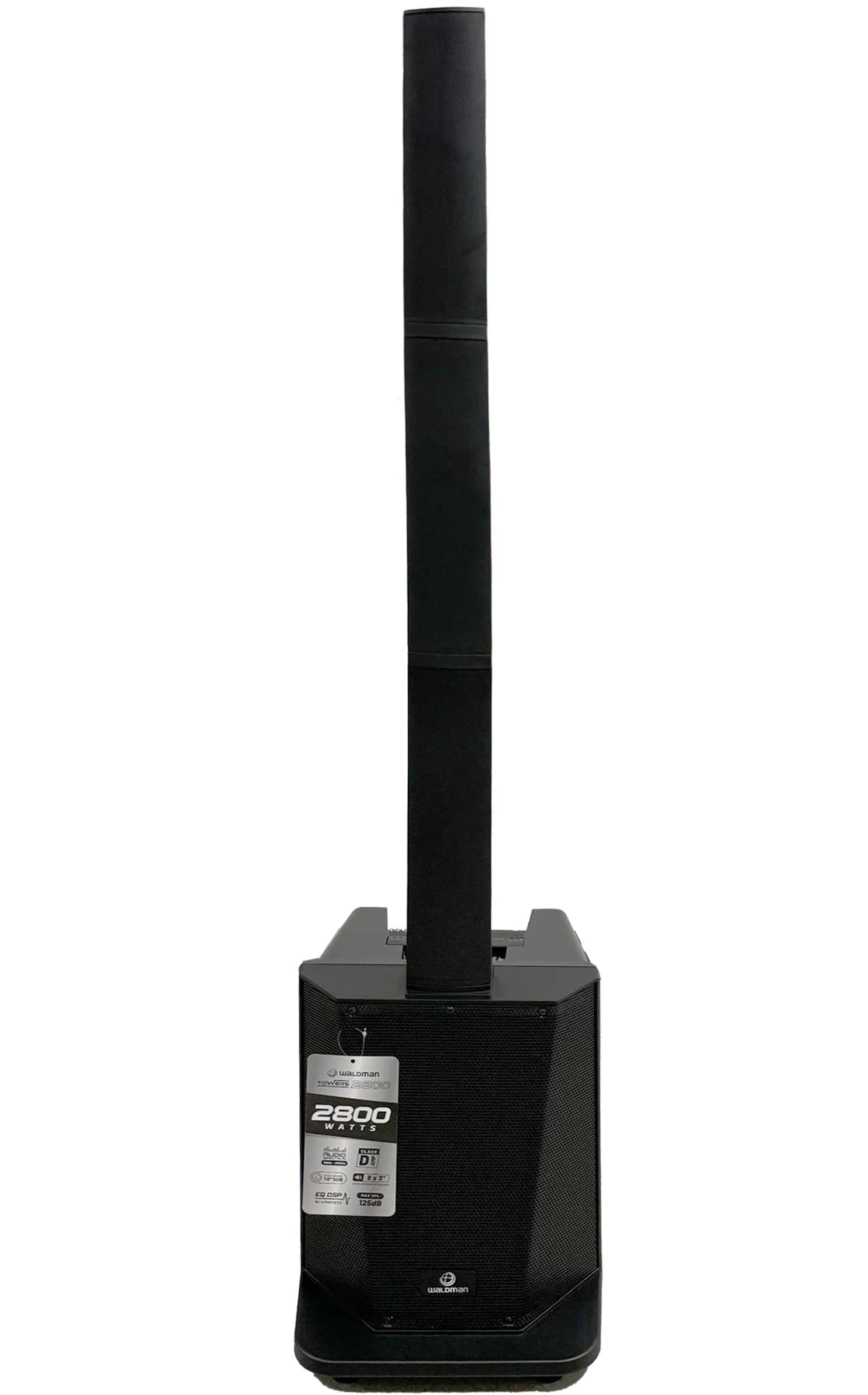 Caixa Amplificada Waldman TWR-2800 Sistema Torre Ativo Cor Preto
