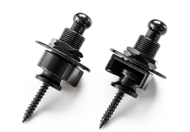 Straplocks Pretos Foscos em Metal Resistente