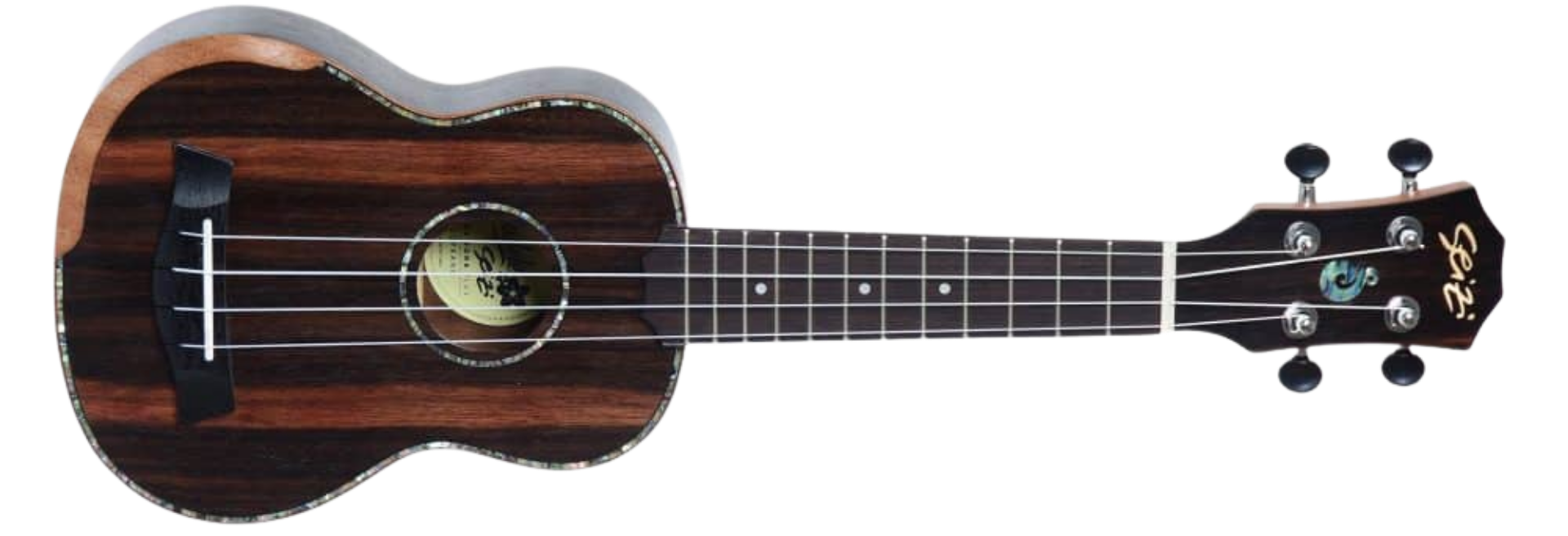 Ukulele Acústico Seizi Bora Bora Plus Soprano Ebony com Bag