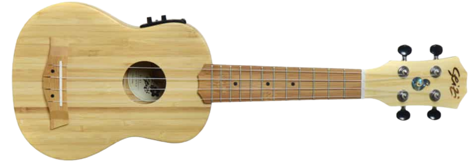 Ukulele Eletroacústico Seizi Bali Soprano Solid Bamboo com Bag