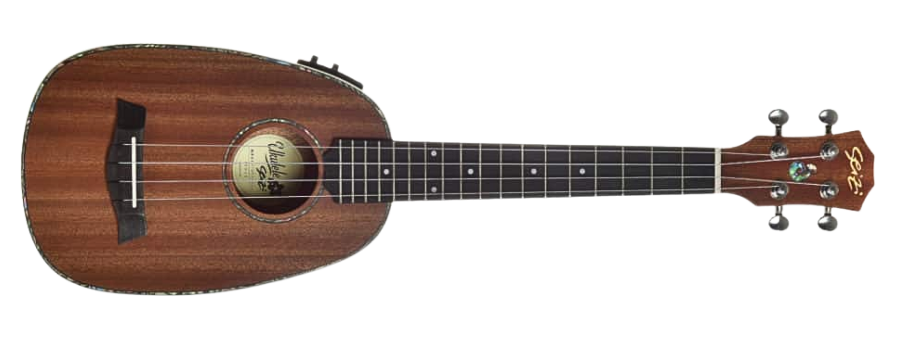 Ukulele Tenor Eletroacústico Seizi Maui Plus Pineapple Tenor Sapele
