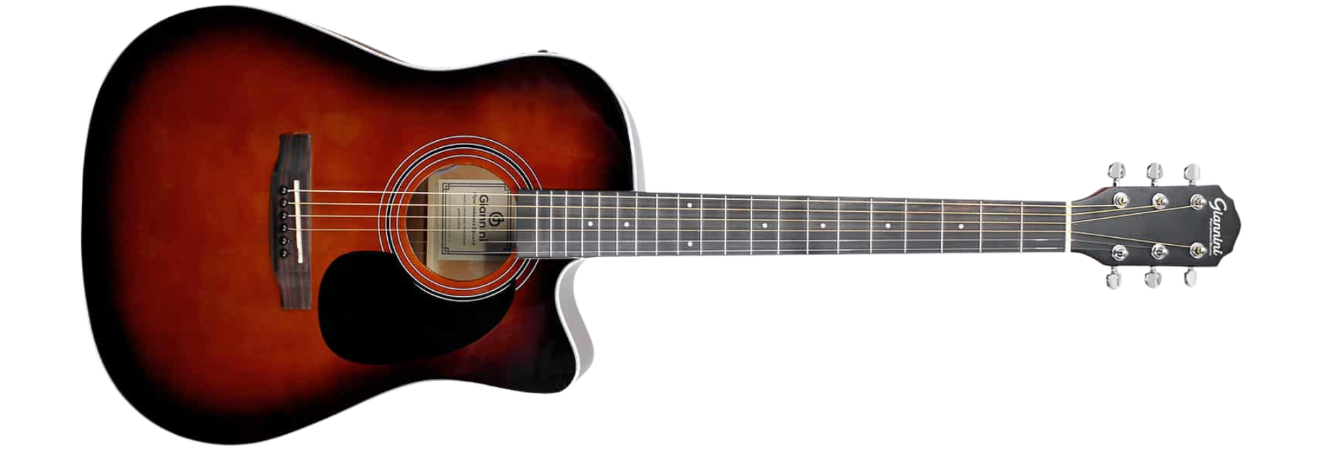 Violão Aço Eletroacústico Giannini Performance Deluxe DRC DLX CEQ Sunburst Glossy
