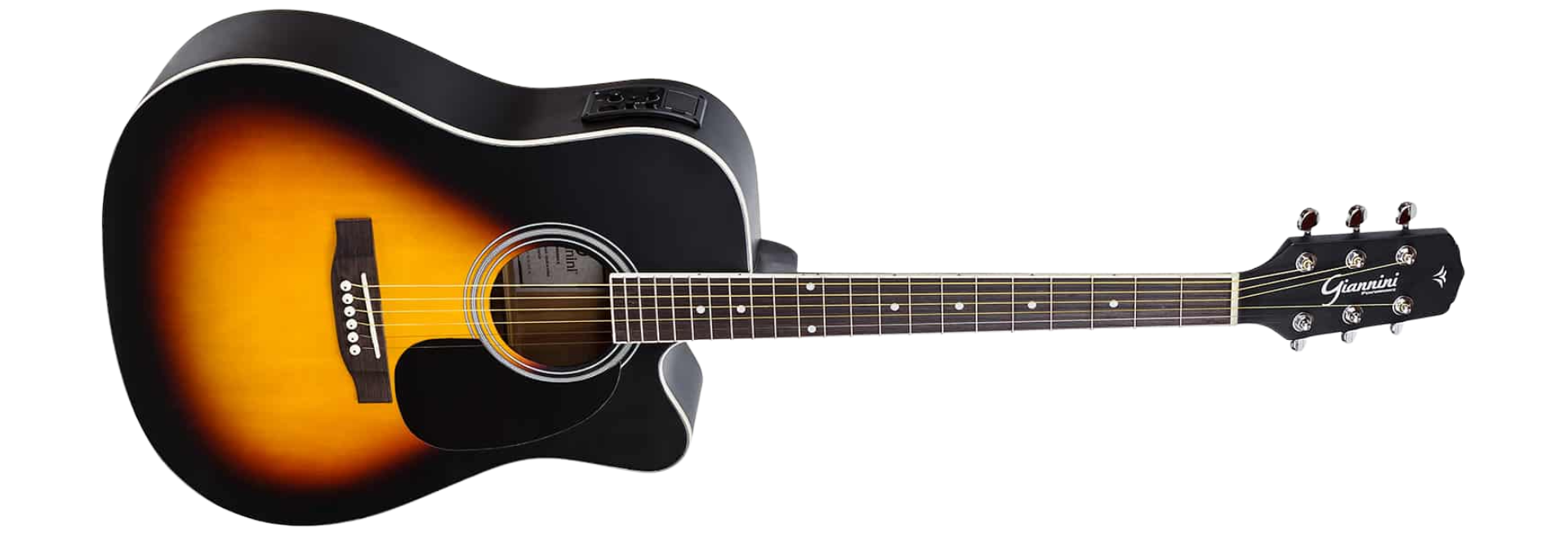 Violão Eletroacústico Giannini Performance GDC-1 CEQ Vintage Sunburst Satin VSB-S