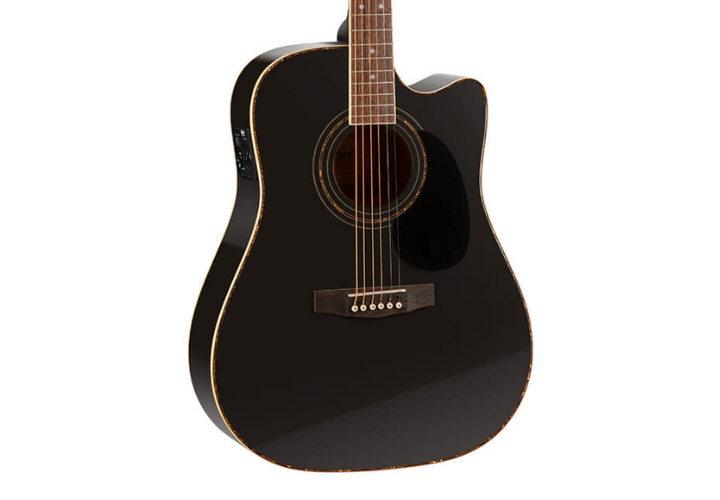 Corpo Dreadnought com Cutaway Veneziano e Roseta Tiger Acryl