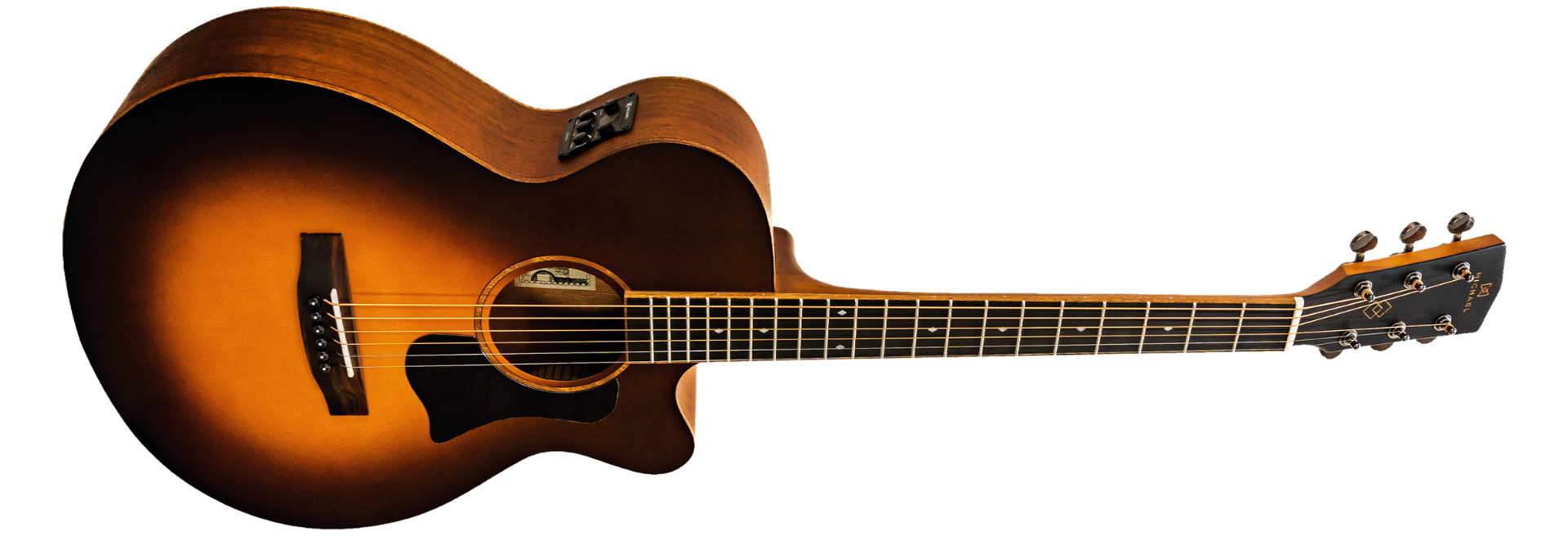 Violão Eletroacústico Michael Elegance VME720 THSP VS Vintage Sunburst com Bag