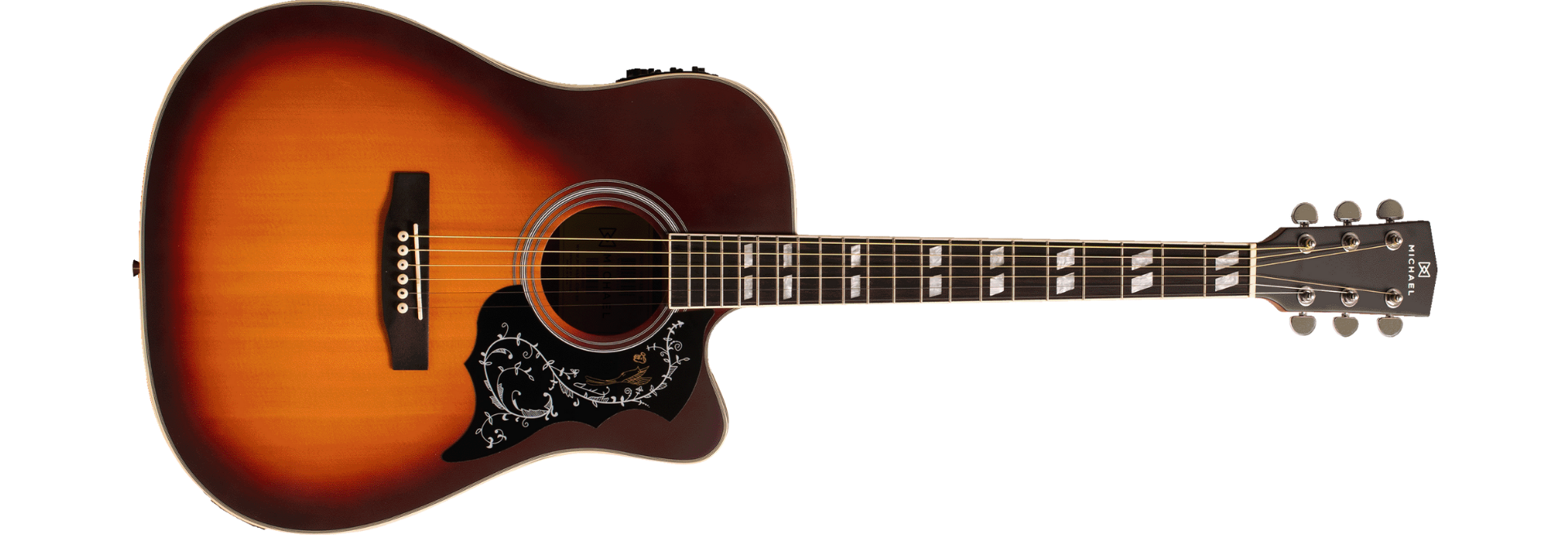 Violão Eletroacústico Michael Folk Freebird VMF430 Sunburst