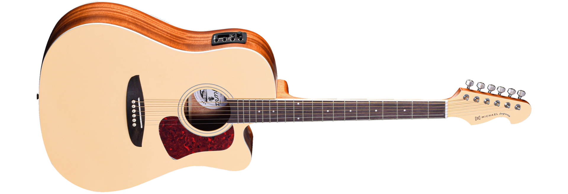 Violão Eletroacústico Michael Laguna VML530 ACQL CR Cream com Bag