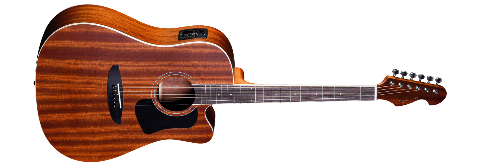 Violão Eletroacústico Michael Laguna VML530 ACQL MH Mahogany com Bag