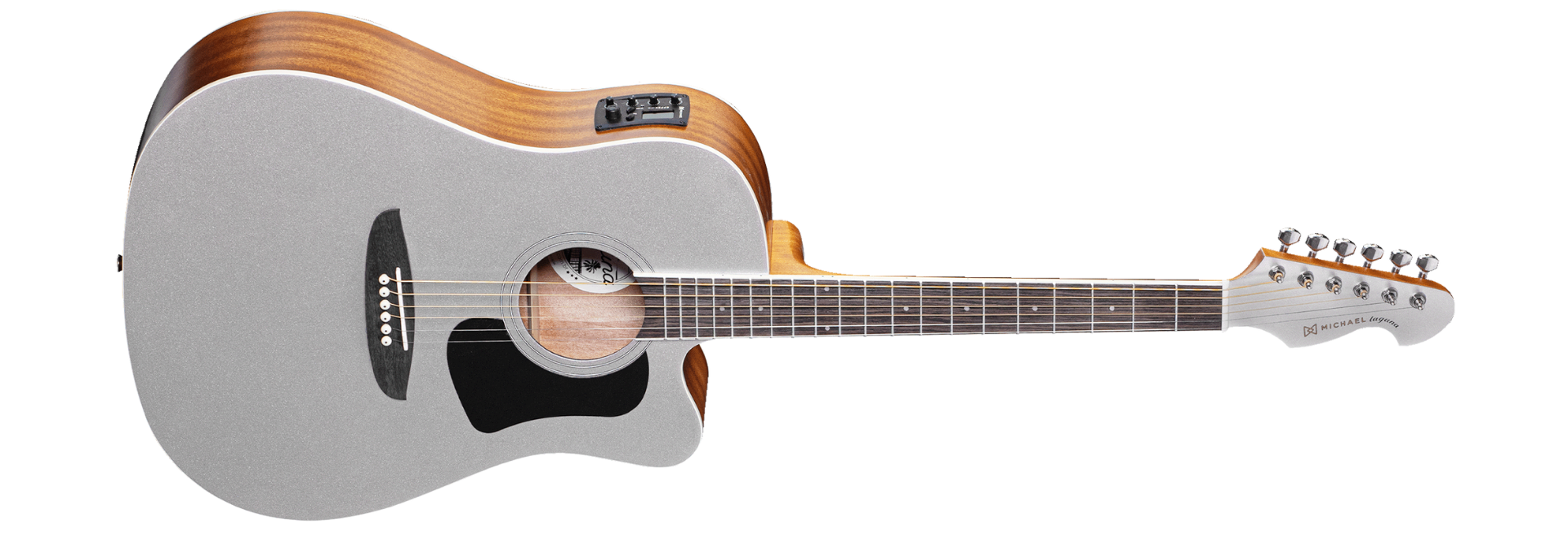 Violão Eletroacústico Michael Laguna VML530 ACQL SR Silver com Bag