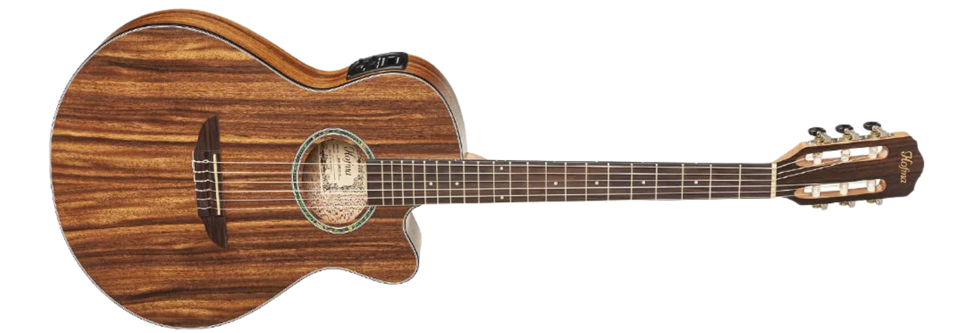 Violão Eletroacústico Nylon Hofma HMN288 STNT Satin Natural