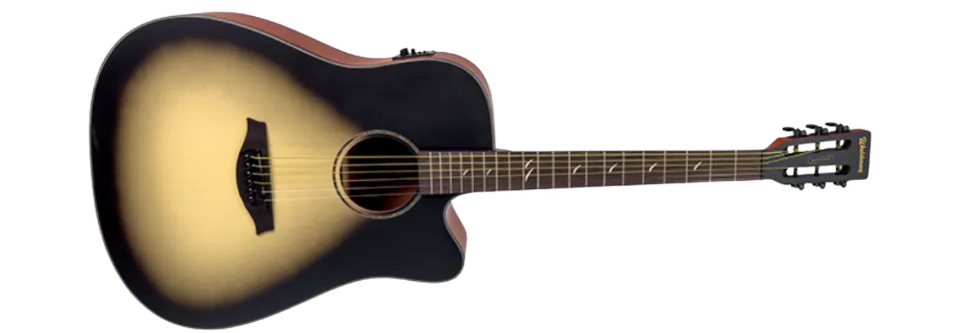 Violão Eletroacústico Waldman Blastone Grand DCEX-641 Aço Dark Burst Top