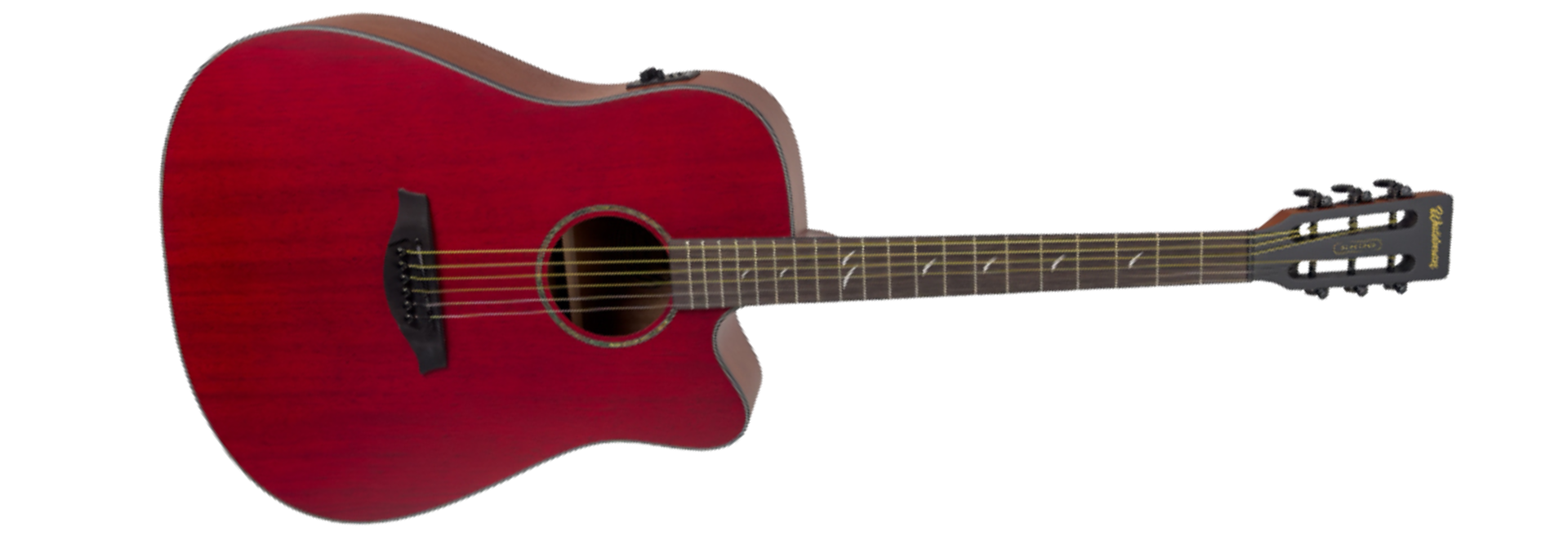 Violão Eletroacústico Waldman Blastone Grand DCEX-641 Aço Transparent Red Top