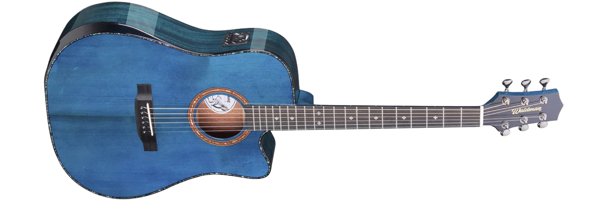 Violão Eletroacústico Aço Waldman DCEX-1041 Blue com Bag