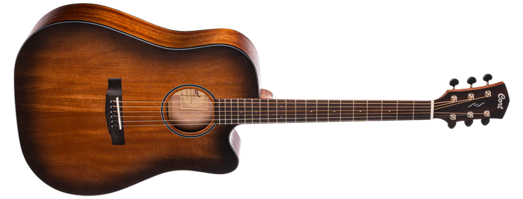 Violão Eletroacústico Cort Core-DC Mahogany OPBB Open Pore Black Burst Aço