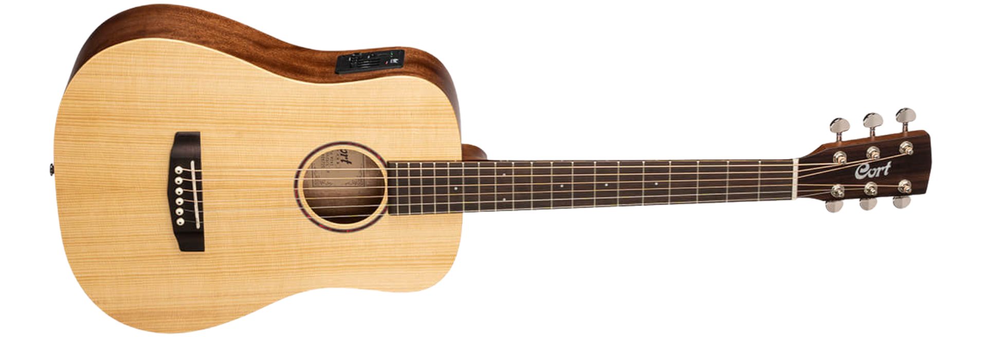 Violão Eletroacústico Cort Earth Mini E Adirondack NAT Natural Gloss 3/4 Dreadnought