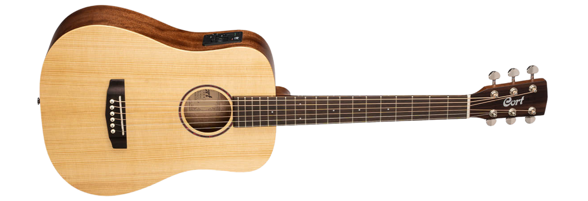 Violão Eletroacústico Cort Earth Mini E Adirondack OPN Open Pore Natural 3/4