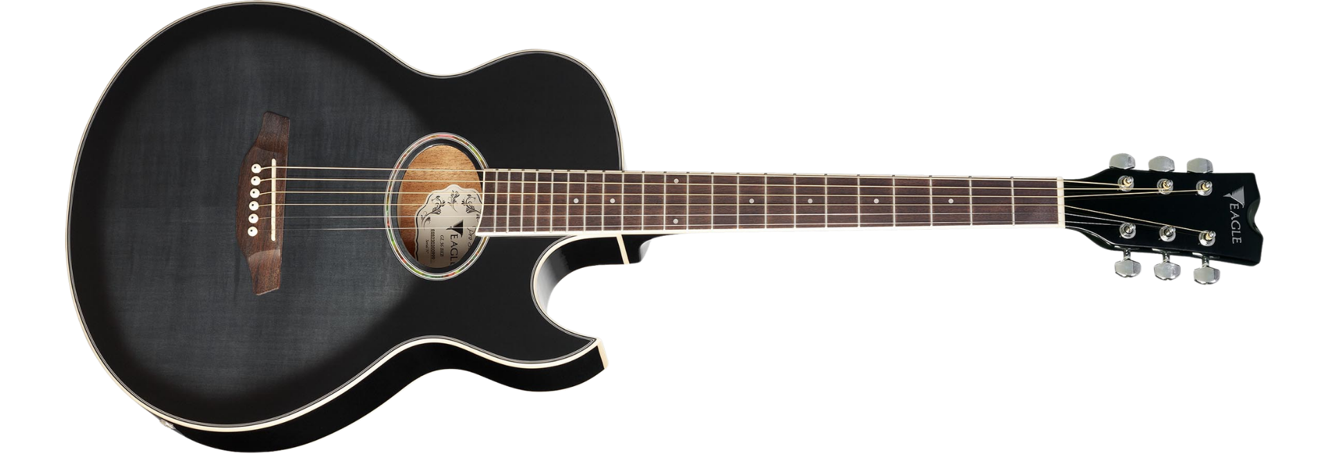 Violão Eletroacústico Eagle GL36 BKB Black Burst Mini Jumbo
