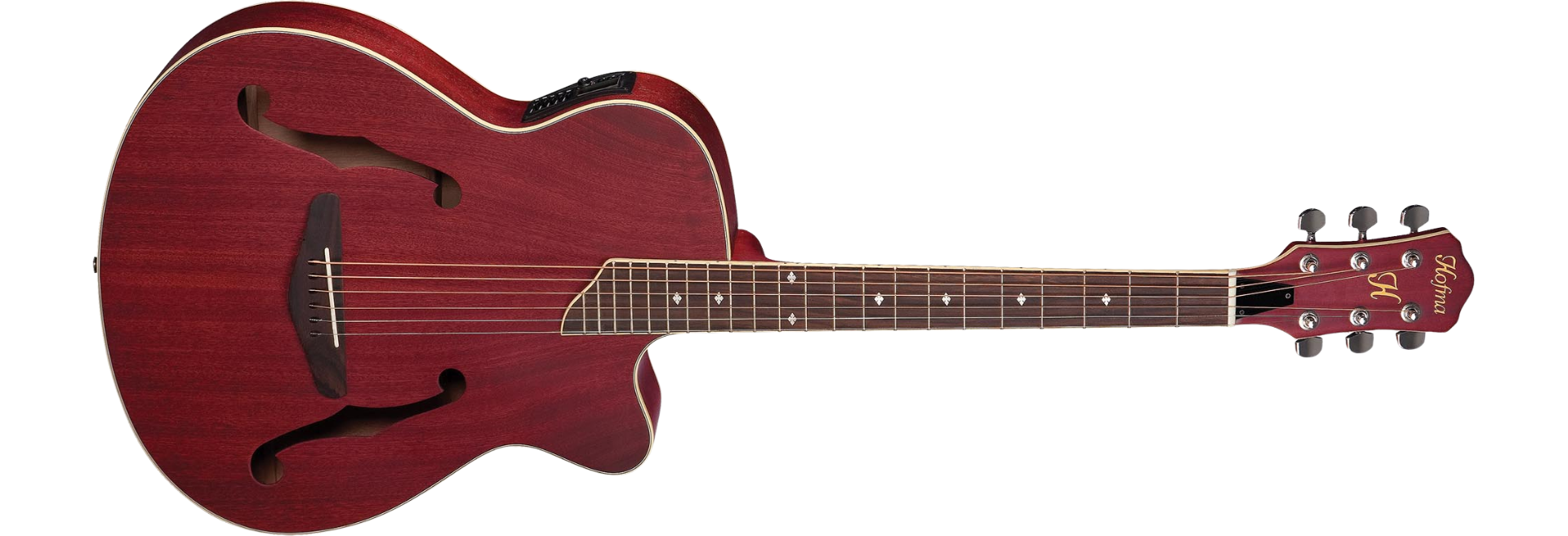 Violão Eletroacústico Eagle Hofma HMF240 Folk Vermelho Brilhante