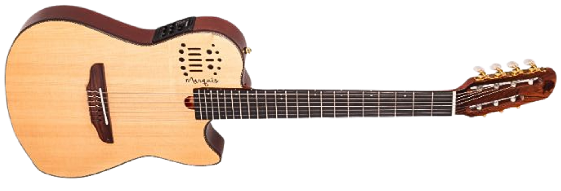 Violão Eletroacústico Marquês 7-VN-130NSEQ 7 Cordas Super Flat