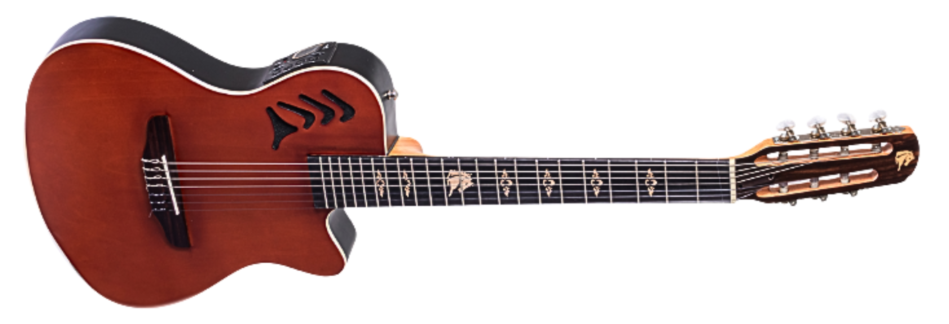 Violão Eletroacústico Marquês 7-VN-23CTSEQ 7 Cordas Castanho Fosco