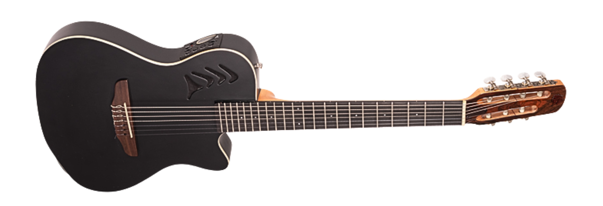 Violão Eletroacústico Marquês 7-VN-23BKSEQ 7 Cordas Preto Fosco