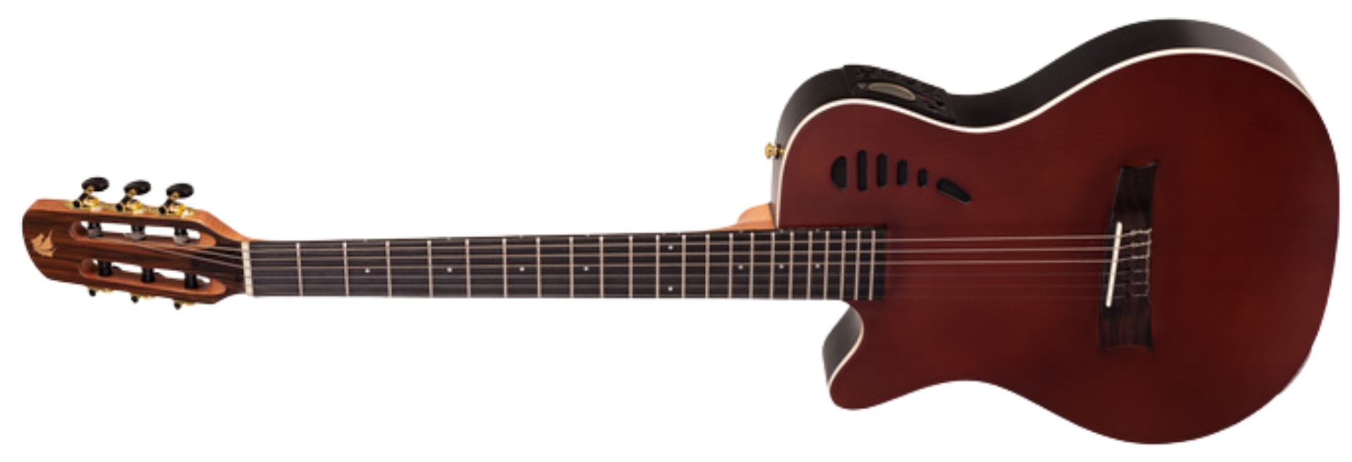 Violão Eletroacústico Marquês VN-11CTSEQLH Canhoto Castanho Fosco Sombra