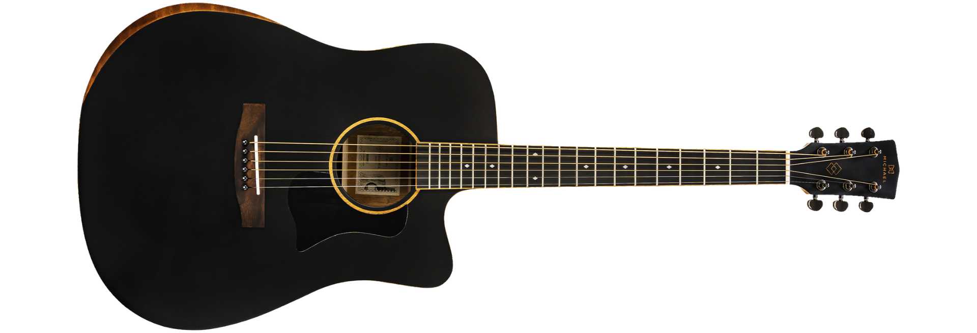 Violão Eletroacústico Michael Elegance VME730 BK BT Black Top